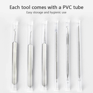 เครื่องมือความงามสแตนเลส VH สำหรับ<span class=keywords><strong>กำจัด</strong></span><span class=keywords><strong>สิว</strong></span>เสี้ยนและสิวอุดตันบริเวณใบหน้าและจมูก พร้อมที่หนีบ<span class=keywords><strong>สิว</strong></span>และอุปกรณ์กด<span class=keywords><strong>สิว</strong></span> - Product Image 4