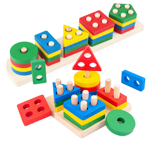 Produits de dropshipping 2026 : Jouets en bois pour enfants, classificateur de formes, jouets d'empilage, cubes magiques - Product Image 2