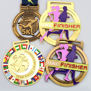 Offre Spéciale personnalisé métal émail 3D carte sports jour médailles - Product Image 1