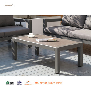 Ensemble de salon de jardin moderne BHR, canapé en aluminium pour <span class=keywords><strong>terrasse</strong></span>, 6 places, ensemble de meubles de conversation, canapé d'extérieur confortable avec table basse - Product Image 2