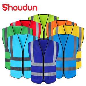 Vente en gros de gilets de sécurité réfléchissants à haute visibilité pour la construction, vêtements de travail pour la sécurité routière, gilet de sécurité personnalisé avec fermeture éclair pour les chantiers - Product Image 3