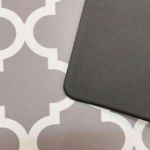 Tapis de cuisine moderne antidérapant en PVC, lavable, motif floral, tapis en mousse pour la maison, la chambre, le balcon, le bureau - Product Image 2