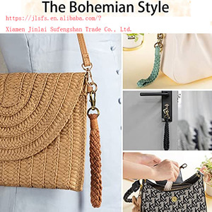 Correa <span class=keywords><strong>de</strong></span> <span class=keywords><strong>algodón</strong></span> trenzada con nudos, hecha a mano, estilo bohemio, <span class=keywords><strong>para</strong></span> llaves, tarjetas, pulsera, llavero <span class=keywords><strong>de</strong></span> <span class=keywords><strong>macramé</strong></span>. - Product Image 5