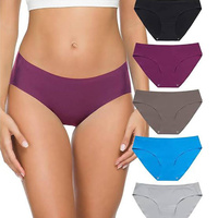 Ropa Interior Femenina de Punto Sin Costuras, Bragas Invisibles con Bordes Cortados a Láser, Secado Rápido, Ecológicas, de Alta Calidad, Cintura Media, para Adultos