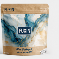 Sachets en papier kraft imprimés sur mesure avec fermeture à glissière thermoscellable, résistants à l'humidité, emballage premium