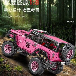 1:8 Rose <span class=keywords><strong>Robin</strong></span> Heavy Modifié Building Block Véhicule de voiture tout-terrain Compatible avec Technic RC Bricks Toys - Product Image 6