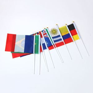 Bandera de Mano Personalizada de Poliéster con Asta, Tamaños 14*21cm o 20*28cm, Banderas de Seda con Técnicas de Impresión Digital - Product Image 3