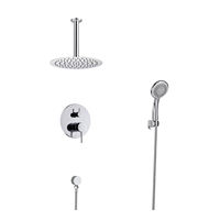 Ensemble de douche mural en laiton de 8 pouces, conçu sur mesure, avec pommeau de douche caché à haute pression effet pluie
