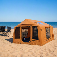 Tente de camping extérieure en gros, entièrement automatique, quatre saisons, en tissu de coton, avec sangle de fixation, imperméable 3000MM+, 31kg, 3x3m