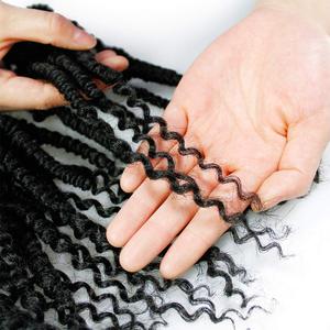 Perruques africaines en gros très demandées, 14 pouces, 70g, fibres haute température, extensions de tresses au crochet Bomb Twist - Product Image 5