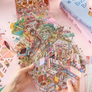 20in1 3D thu nhỏ Cảnh Phong cảnh dán bộ sưu tập Cuốn sách Album phim hoạt hình cảnh tự làm trang trí cabin phim hoạt hình lập thể - Product Image 3