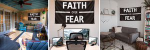 Faith Over Fear 3x5 pieds pour la décoration murale de la chambre, du dortoir universitaire, de la chambre à coucher, du salon - Product Image 6