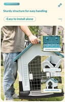 Niches pour chiens d'extérieur modernes, solides, résistantes aux intempéries, isolées, toutes saisons, protection contre la pluie et le soleil, pour chiens de taille moyenne et grande.