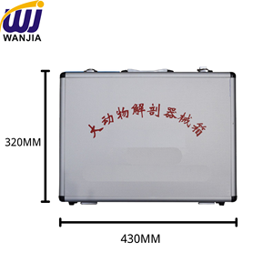 Set di strumenti per dissezione veterinaria WANJIA <span class=keywords><strong>Kit</strong></span> di strumenti chirurgici con scatola in lega di alluminio per anatomia animale di grandi dimensioni - Product Image 4