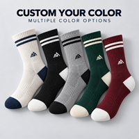 Chaussettes de sport personnalisées avec logo, chaussettes athlétiques rayées vintage, chaussettes en coton respirant tricotées, fabricant OEM ODM, marque privée