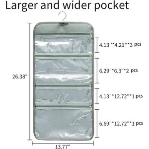 <b>Foldable</b> Clear Hanging Toiletry <b>Bag</b> 2.0-3.0L Cosmetic Organizer Storage Rectangle Minimalist PVC - Product Image 2