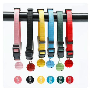 Correa de nailon para cachorros y gatos, Collar de identificación antipérdida con campana para el hogar, collar con letras antipérdida para mascotas, Correa - Product Image 4