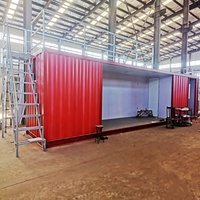 Modulaire Préfabriqué 1 Chambre Minuscule Hôtel Cuisine 40ft Conteneur Maison Escaliers Clôtures-Solution de verre clé en main Panneau sandwich