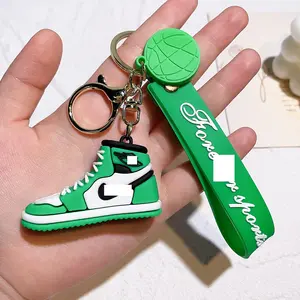 Sneaker PVC móc chìa khóa Mini Giày Keychain 3D Sneakers Móc chìa khóa số lượng lớn PVC Mặt Dây Chuyền Chìa Khóa Phụ Kiện Sneakers quyến rũ Giày bóng rổ