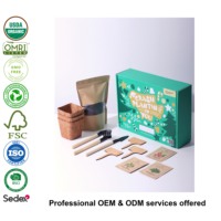 Kit de démarrage de jardin d'herbes aromatiques compact pour l'intérieur, 24 plantes, mini-kit de culture pour enfants