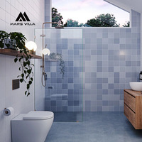 Mars Villa Verre Trempé SGCC CE 36 Pouces, Personnalisé et Très Vendu X 78 In. Panneau de douche fixe sans cadre entièrement intégré
