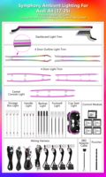 Éclairage d'ambiance pour Audi A4 A5 S5 B9, 64 couleurs dynamiques/RGB, éclairage LED intérieur de voiture, accessoires de mise à niveau