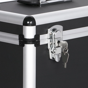 Caja de Almacenamiento de Vinilos de Aluminio para 50 Discos - Estuche de Transporte con Cerradura para <span class=keywords><strong>DJ</strong></span> - Product Image 5
