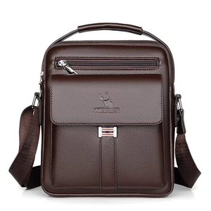 Diseño clásico de buena calidad, bolsos de hombro para hombre, bandolera de mensajero, Bolso bandolera de viaje de negocios de cuero PU personalizado - Product Image 2