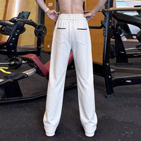 Pantalons de survêtement de sport OEM ODM personnalisés avec logos, élastique avant et taille arrière