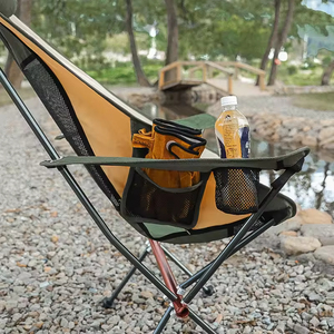 Chaise pliante de camping en alliage d'aluminium avec accoudoirs, idéale pour la pêche, les pique-niques, la plage - En stock - Product Image 5