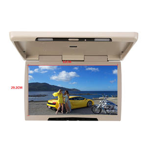 Système de divertissement automobile 24 pouces avec moniteur pliable USB à fixation au plafond et sortie audio stéréo pour fourgon, bus, <span class=keywords><strong>camping</strong></span>-<span class=keywords><strong>car</strong></span> et autocar - Product Image 1