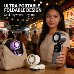 Condizionatore d'Aria Portatile Pieghevole con Funzione di Raffreddamento a Compressione di Ghiaccio, Ventilatore Senza Mani, Ricaricabile USB-C per l'Estate - Product Image 3