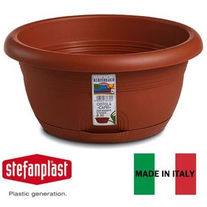 Vaso Rotondo Capri di Stefanplast per Fiori, Piante, Giardino, Balcone con Riserva d'Acqua - Product Image 1