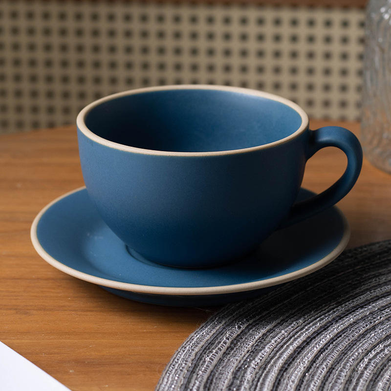 แก้วกาแฟสีน้ำเงินขนาดใหญ่ - 270 มล.