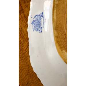 Vassoio Rettangolare in Porcellana con Fiori Blu Chiaro Ispirati allo Stile Orientale - Product Image 2