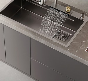 Évier de cuisine <span class=keywords><strong>rectangulaire</strong></span> en acier inoxydable de grande taille, à <span class=keywords><strong>cuve</strong></span> unique, à un trou, nano, multifonctionnel, pour la vaisselle ménagère - Product Image 5