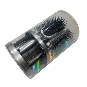 <span class=keywords><strong>Brosse</strong></span> lissante <span class=keywords><strong>ronde</strong></span> en plastique professionnelle pour cheveux bouclés, <span class=keywords><strong>brosse</strong></span> à cheveux de voyage pour femmes et hommes - Product Image 2