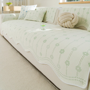 Coussin de canapé en soie glacée, une pièce, antidérapant, universel, pour salon, motif floral, fermeté moyenne - Product Image 4
