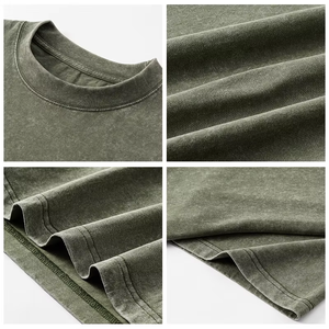 T-shirt Homme Oversize à Épaules Tombantes Personnalisé, Délavé à l'Acide, Grammage Lourd, Vintage, Lavage Minéral TKAN957 - Product Image 3