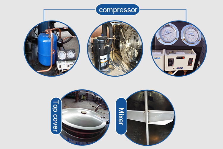 2000L horizontal type dairy plant processing machine raw milk cooling tank