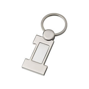 Llavero de Aleación Número Uno de Moda con Impresión Offset y UV, Soporte para Monedas de 25mm - Product Image 1