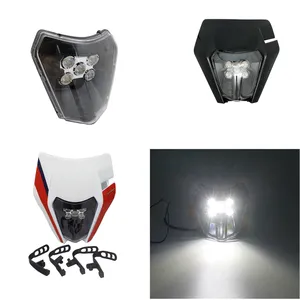 Motocross LED HeadlightためEXC Enduro xcw xc sx-f xc-w Six Days 125-450 690 LED Head Lamp Lighting E8