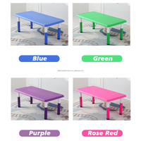Liquidation : Ensemble de 6 tables et chaises d'étude en plastique colorées pour enfants