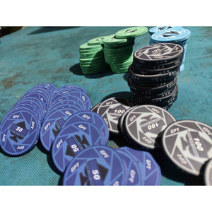 YH 100pcs 300pcs 500pcs 39mm Ceramic EPT Texas <strong>Poker</strong> Chips Gambling Game Chips <strong>Poker</strong> <strong>Set</strong> With Aluminum Box - Product Image 3
