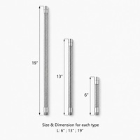 Bras flexible col de cygne pour lampe LED, tube métallique flexible pour lampes de bureau