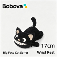 Repose-poignet en peluche chat 17 cm, très populaire, en tissu super doux, brodé, coussin ergonomique anti-stress pour bureau, cadeau