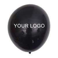 Ballons publicitaires noirs en latex avec logo personnalisé imprimé
