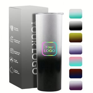 Vaso Térmico Delgado de Acero Inoxidable de Lujo Moderno y Ecológico con Aislamiento al Vacío de Doble Pared de 20oz, Aislamiento de 12-24 Horas para Agua con Tapa - Product Image 1