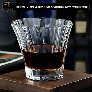 Vasos de whisky de 300 ml hechos a máquina con base pesada, vasos versátiles para bourbon, vasos de roca Rye, vasos de chupito, vasos de cerveza - Product Image 2