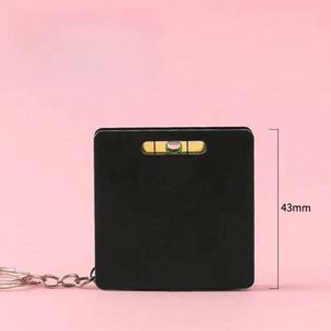 Porte-clés avec ruban à mesurer en acier miniature de 1 mètre avec logo personnalisé - Règle de poche personnalisée pour cadeaux promotionnels - Product Image 3